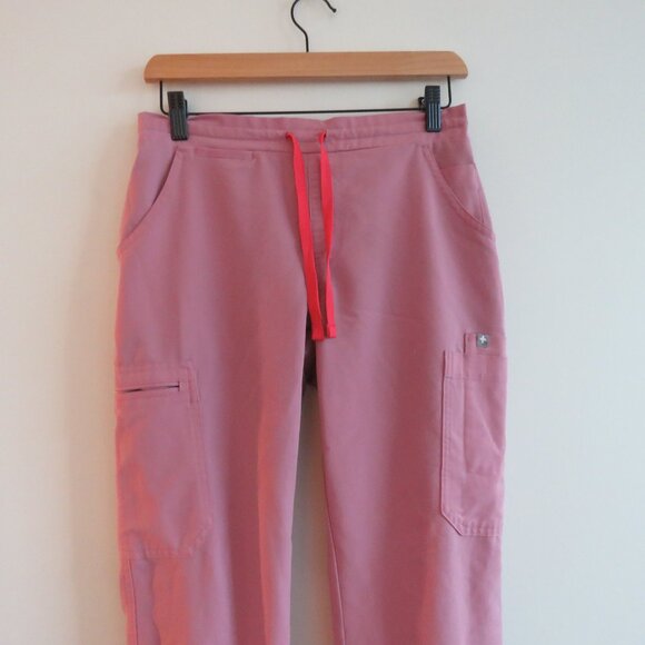 FIGS Yola Skinny Scrub Pants in Light Pink Coral - Size XS Petite - Picture 3 of 13